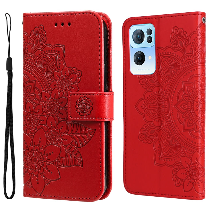 Custodia in pelle con flip in rilievo a fiori per Infinix Hot 11S NFC, OPPO
