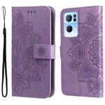 Custodia in pelle con flip in rilievo a fiori per Infinix Hot 11S NFC, OPPO