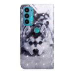 Custodia in pelle con motivo dipinto 3D per Motorola Moto E20 E30 E40 e E32