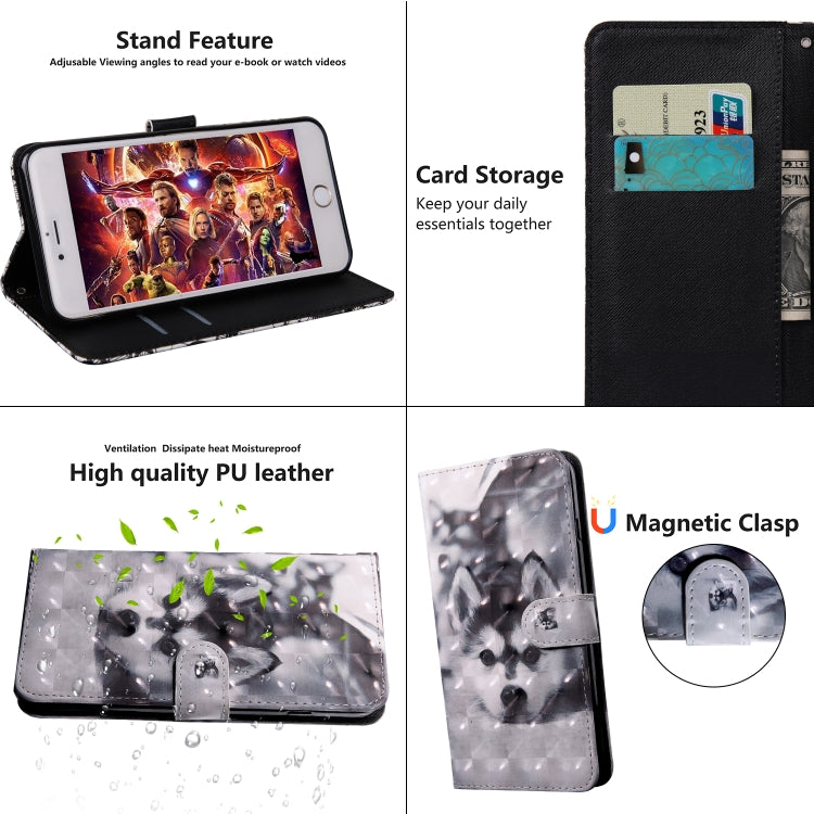 Custodia in pelle con motivo dipinto 3D per Motorola Moto E20 E30 E40 e E32
