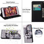 Custodia in pelle con motivo dipinto 3D per OPPO A54 5G e A74 5G