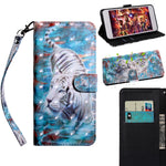 Custodia in pelle con motivo dipinto 3D per OPPO A54 5G e A74 5G