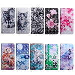 Custodia in pelle con motivo dipinto 3D per OPPO A54 5G e A74 5G
