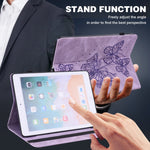 Custodia per tablet in pelle flip orizzontale con motivo a farfalla per Lenovo