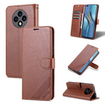 Custodia in pelle di pecora con supporto per U-Magic Enjoy 50 Plus e Honor X8 /