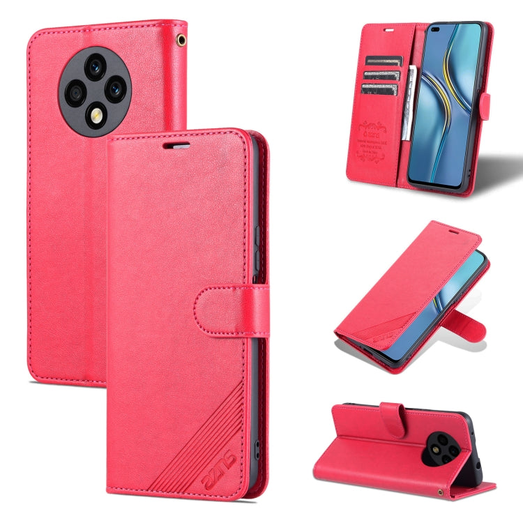 Custodia in pelle di pecora con supporto per U-Magic Enjoy 50 Plus e Honor X8 /