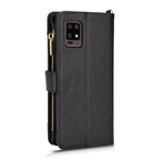 Custodia in pelle con cerniera texture Litchi per Sharp Aquos Zero6, Aquos Wish