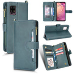 Custodia in pelle con cerniera texture Litchi per Sharp Aquos Zero6, Aquos Wish