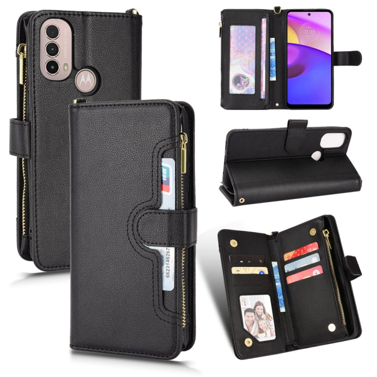Custodia in pelle con cerniera texture Litchi per Sharp Aquos Zero6, Aquos Wish