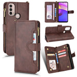 Custodia in pelle con cerniera texture Litchi per Sharp Aquos Zero6, Aquos Wish