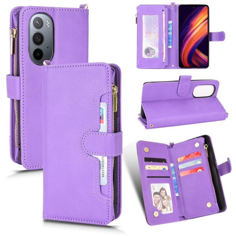Custodia in pelle con cerniera texture Litchi per Sharp Aquos Zero6, Aquos Wish