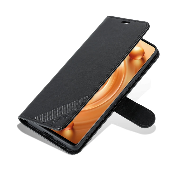 Custodia in pelle di pecora per vivo X80 con supporto e slot portafoglio