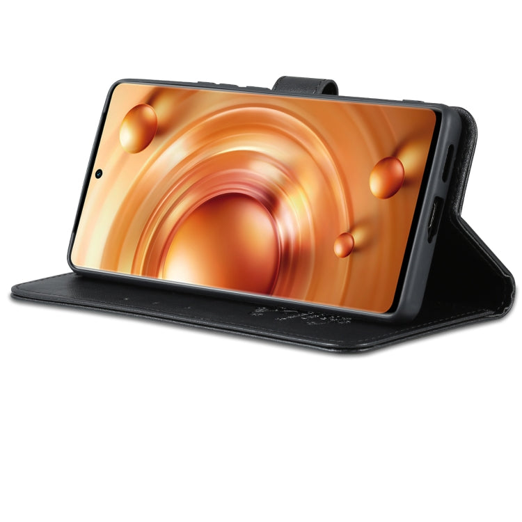 Custodia in pelle di pecora per vivo X80 con supporto e slot portafoglio