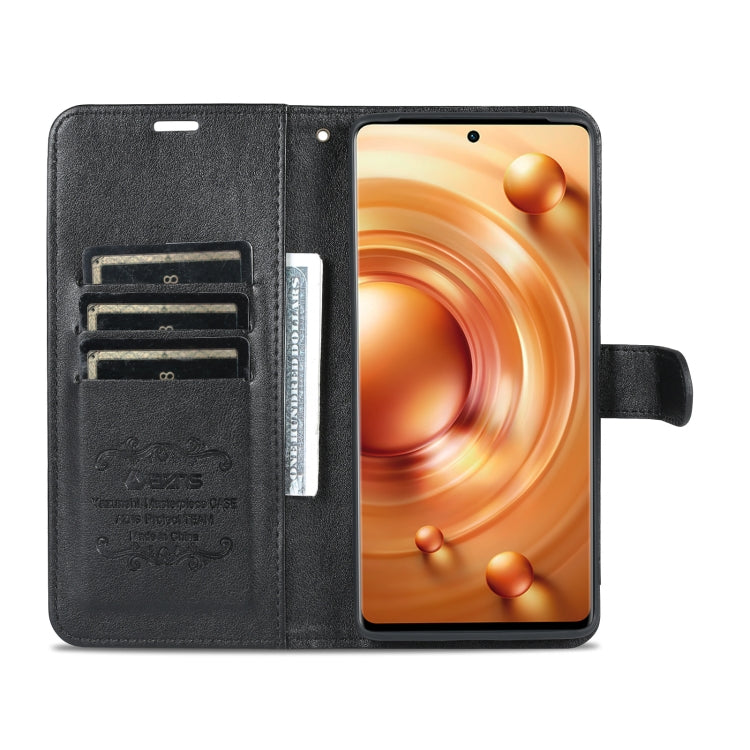 Custodia in pelle di pecora per vivo X80 con supporto e slot portafoglio