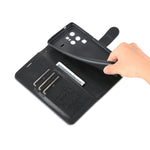 Custodia in pelle di pecora per vivo X80 con supporto e slot portafoglio