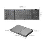 Tastiera pieghevole Bluetooth 5.1 con touchpad ricaricabile