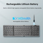 Tastiera pieghevole Bluetooth 5.1 con touchpad ricaricabile