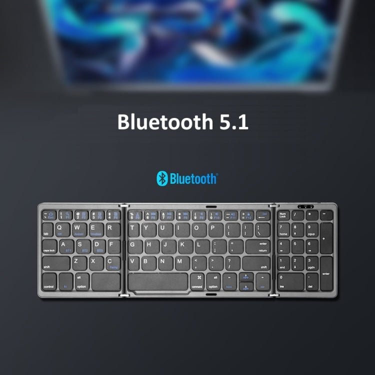 Tastiera pieghevole Bluetooth 5.1 con touchpad ricaricabile
