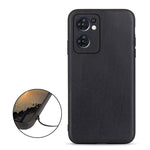 Cassa telefono in vera pelle con trama in pelle di agnello per OPPO Reno7 5G
