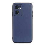 Cassa telefono in vera pelle con trama in pelle di agnello per OPPO Reno7 5G