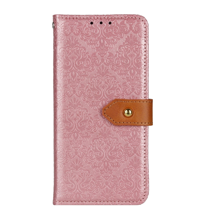 Custodia pelle flip goffrata floreale per Motorola Moto E32 4G e OnePlus CE 2