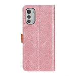 Custodia pelle flip goffrata floreale per Motorola Moto E32 4G e OnePlus CE 2