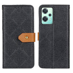Custodia pelle flip goffrata floreale per Motorola Moto E32 4G e OnePlus CE 2