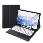 Custodia tablet in pelle con tastiera Bluetooth staccabile per Samsung Galaxy