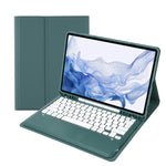 Custodia tablet in pelle con tastiera Bluetooth staccabile per Samsung Galaxy