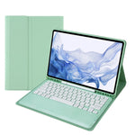 Custodia tablet in pelle con tastiera Bluetooth staccabile per Samsung Galaxy