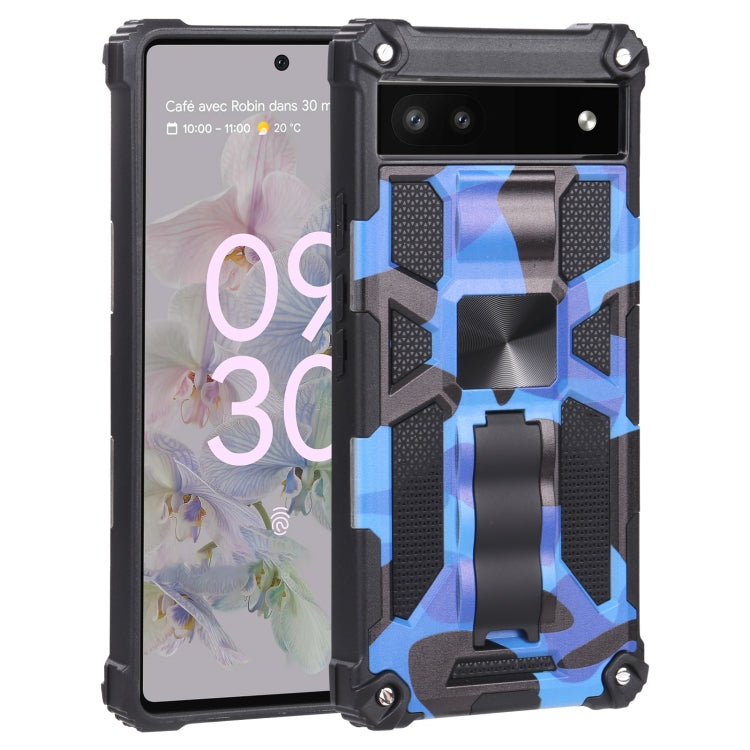 Custodia TPU camouflage con supporto magnetico per Google Pixel 6a e Xiaomi