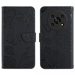 Custodia in pelle goffrata con peonia per Honor Magic4 Lite 5G, Honor X8 e