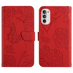 Custodia in pelle goffrata con peonia per Honor Magic4 Lite 5G, Honor X8 e