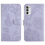 Custodia in pelle goffrata con peonia per Honor Magic4 Lite 5G, Honor X8 e