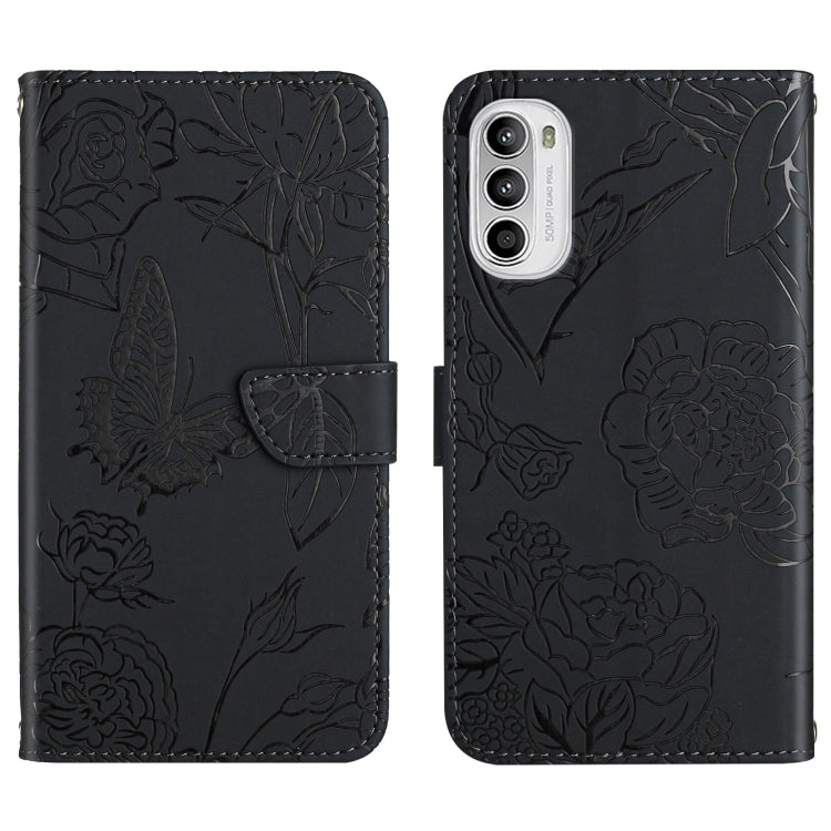 Custodia in pelle goffrata con peonia per Honor Magic4 Lite 5G, Honor X8 e