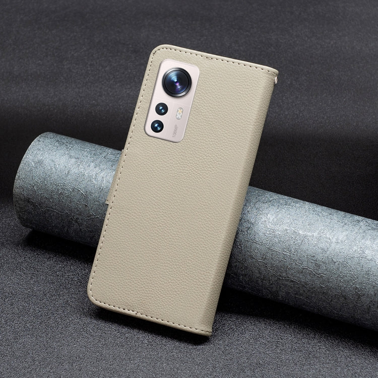 Custodia in pelle con texture Litchi per Xiaomi 12 Lite