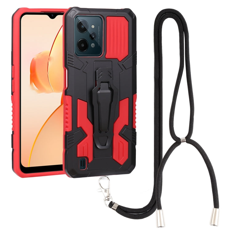 Custodia TPU Mecha Armor con cordino per OPPO Realme C31