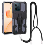 Custodia TPU Mecha Armor con cordino per OPPO Realme C31