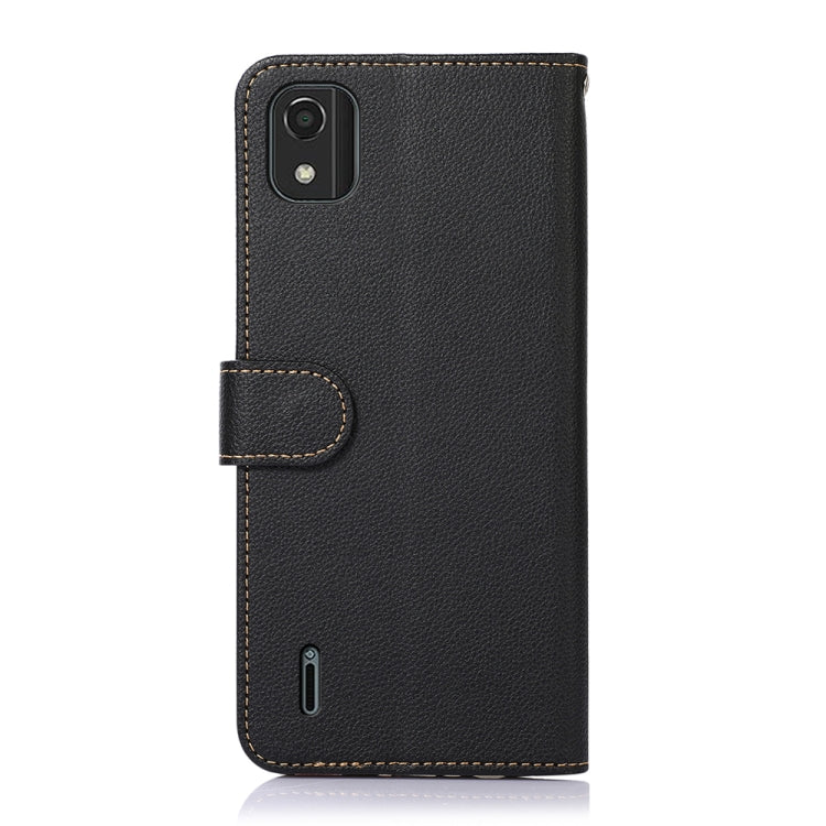Custodia RFID in pelle con texture Litchi per Nokia C2 2nd Edition, Nokia C21