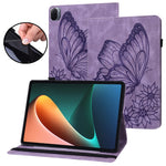 Custodia per tablet in pelle goffrata con farfalla grande per Xiaomi Pad 5 e