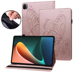 Custodia per tablet in pelle goffrata con farfalla grande per Xiaomi Pad 5 e