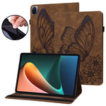 Custodia per tablet in pelle goffrata con farfalla grande per Xiaomi Pad 5 e