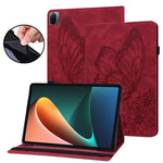 Custodia per tablet in pelle goffrata con farfalla grande per Xiaomi Pad 5 e