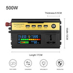 Inverter auto 500W con display digitale 12V 24V 48V