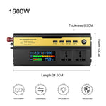Inverter auto 1600W con display digitale 12V 24V 48V
