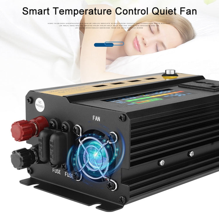 Inverter auto 1600W con display digitale 12V 24V 48V