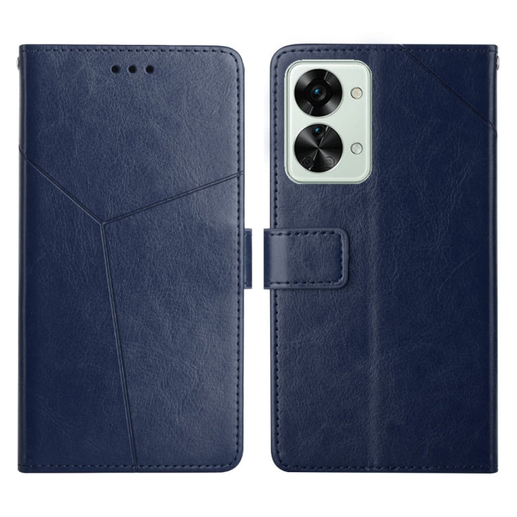Custodia in pelle flip orizzontale con cuciture a Y per OnePlus Nord 2T 5G e