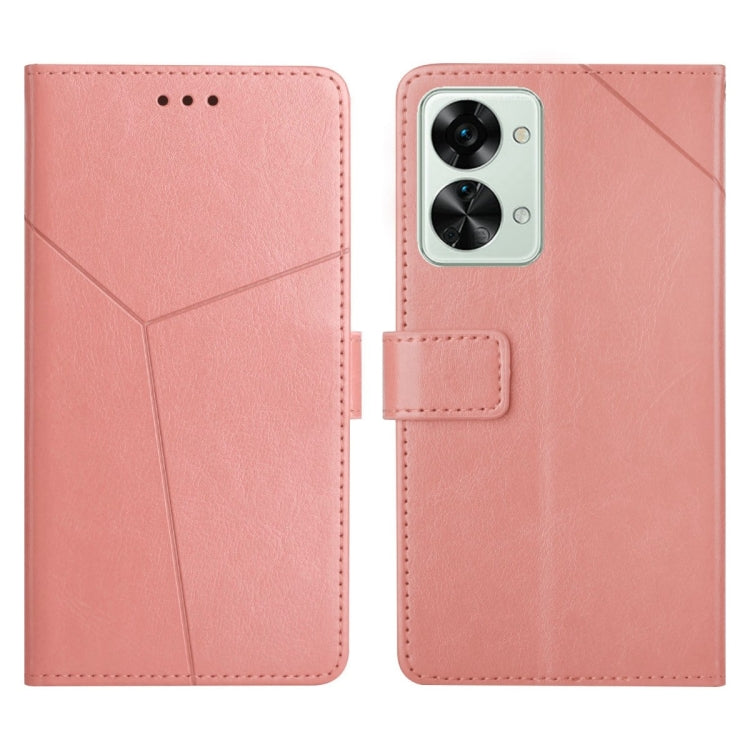 Custodia in pelle flip orizzontale con cuciture a Y per OnePlus Nord 2T 5G e