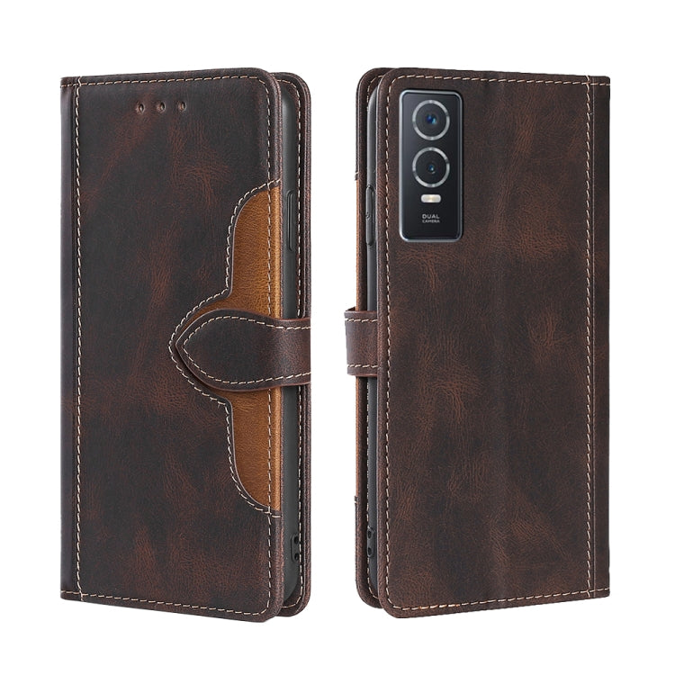 Custodia in pelle PU con vibrazione orizzontale per vivo Y76S/Y74S