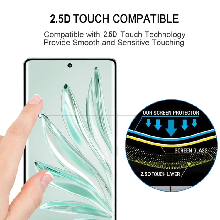 Pellicola vetro temperato schermo intero con bordo curvo 3D per Honor 70
